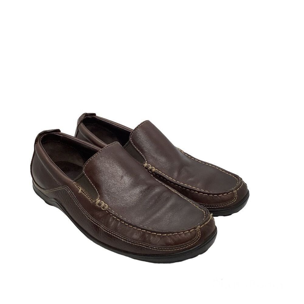 Cole Haan Slip‎ On Venetian Loafer Shoes Mens 9.5M Brown Leather Driving TUCKER